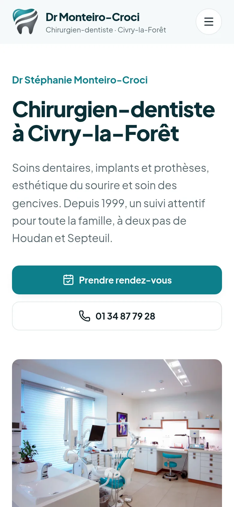 Le site du cabinet sur mobile