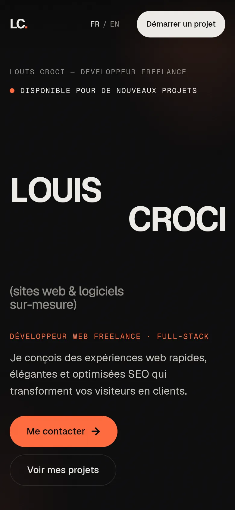 Le portfolio sur mobile