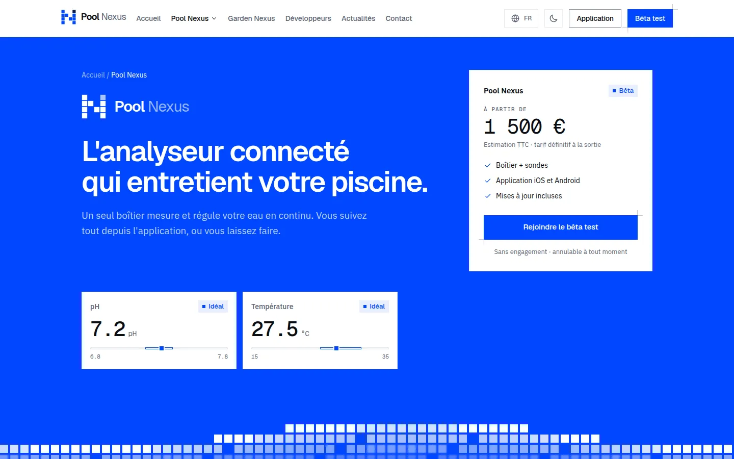 Page produit de Pool Nexus