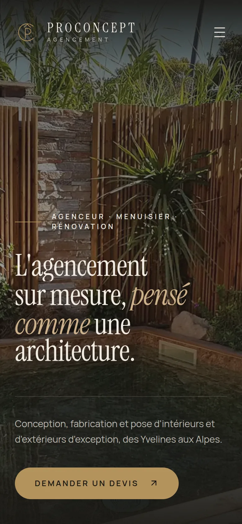 Pro Concept Agencement sur mobile